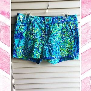 Lilly Pulitzer Blue & Green Callahan Shorts